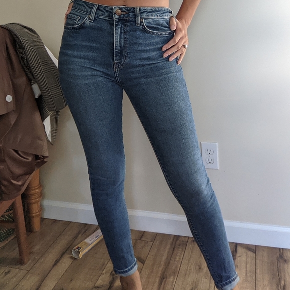 High waisted washed denim jeans - Picture 4 of 4